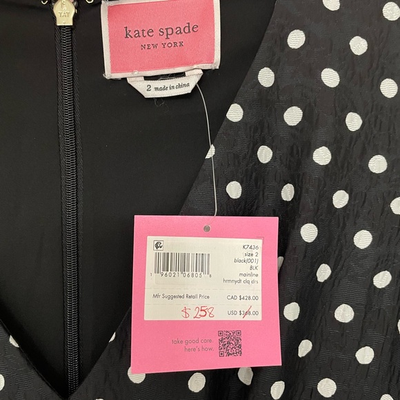 Kate Spade New York Harmony Dot Cloqué Dress - Picture 9 of 10